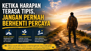 Ketika Harapan Terasa Tipis, Jangan Pernah Berhenti Percaya